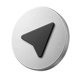 Decorative 3D arrow send icon featured on the contact us page