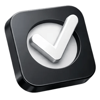 Three-dimensional approval tick mark icon shown on the Sable Kapithaven about page